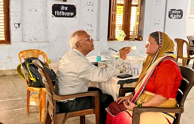 Eye Camp at Arya Samaj, Nerala organized by Pandit Jagdish Ji